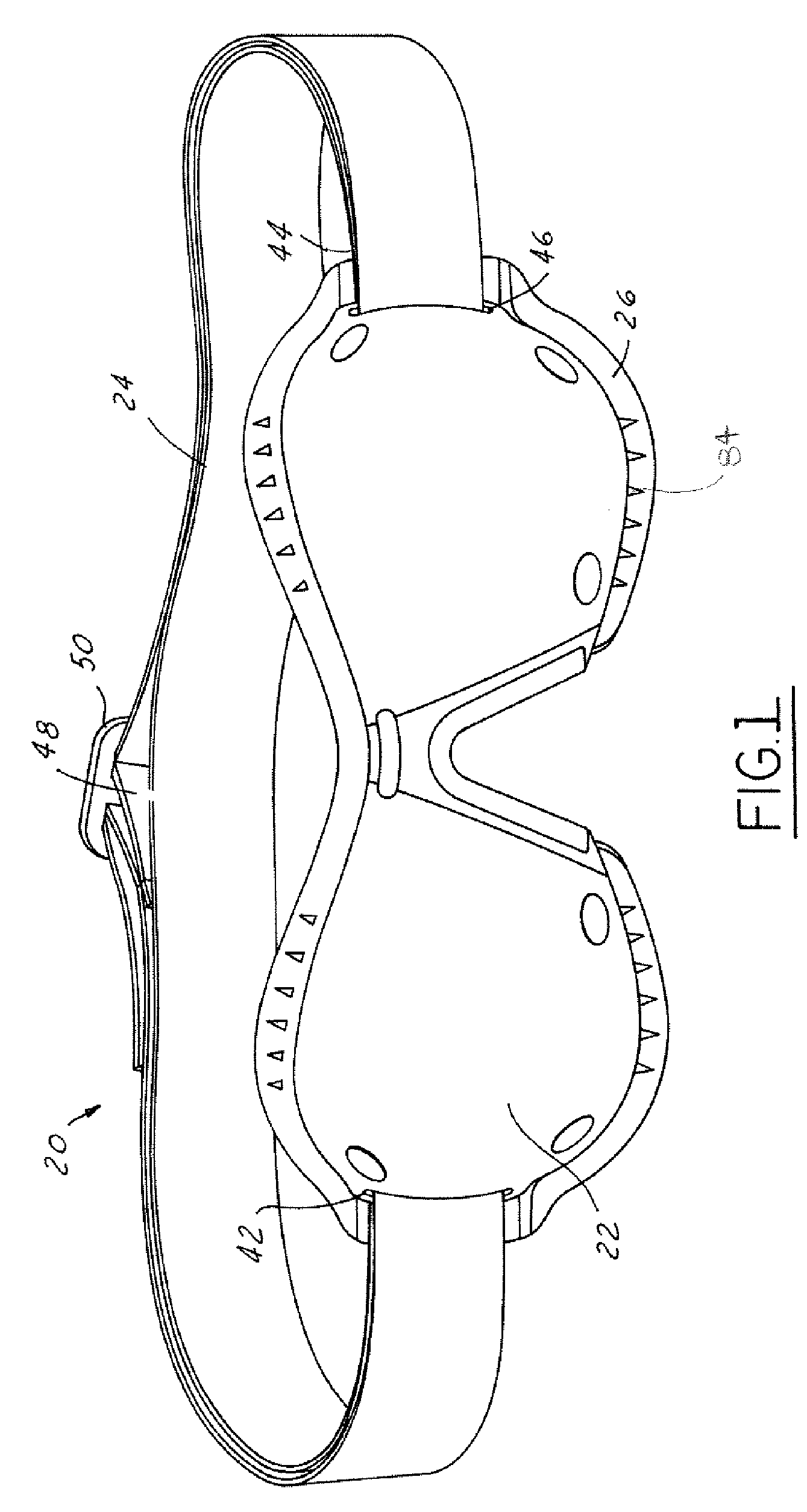 Protective eyewear with detachable frame