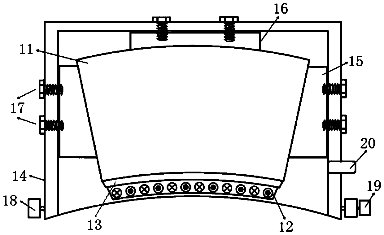 Barrel curved surface electromagnetic ultrasonic variable incident angle body wave weighted and combined imaging detection method and device