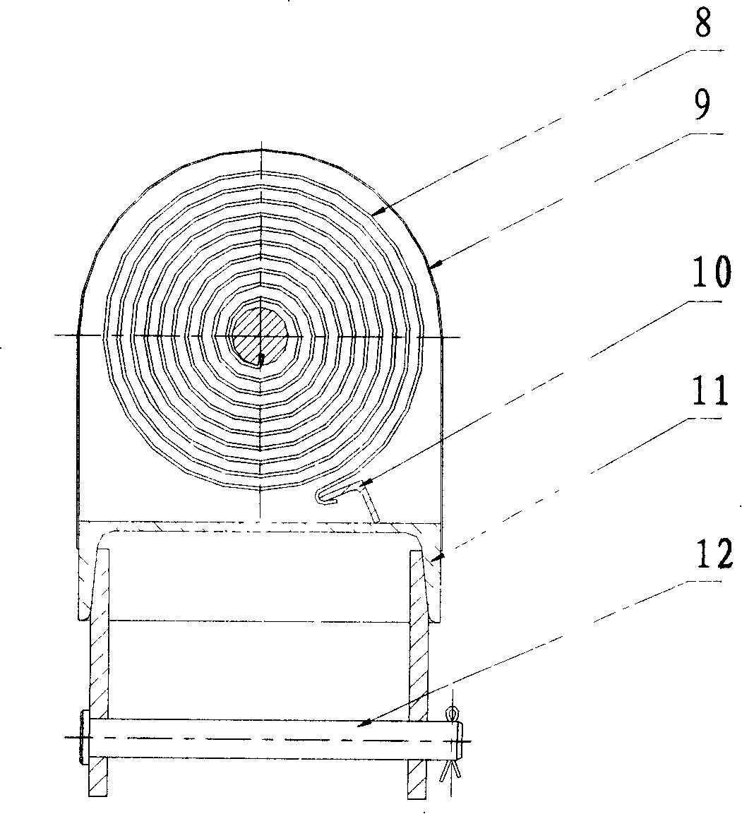 Constant tension spring compensating unit