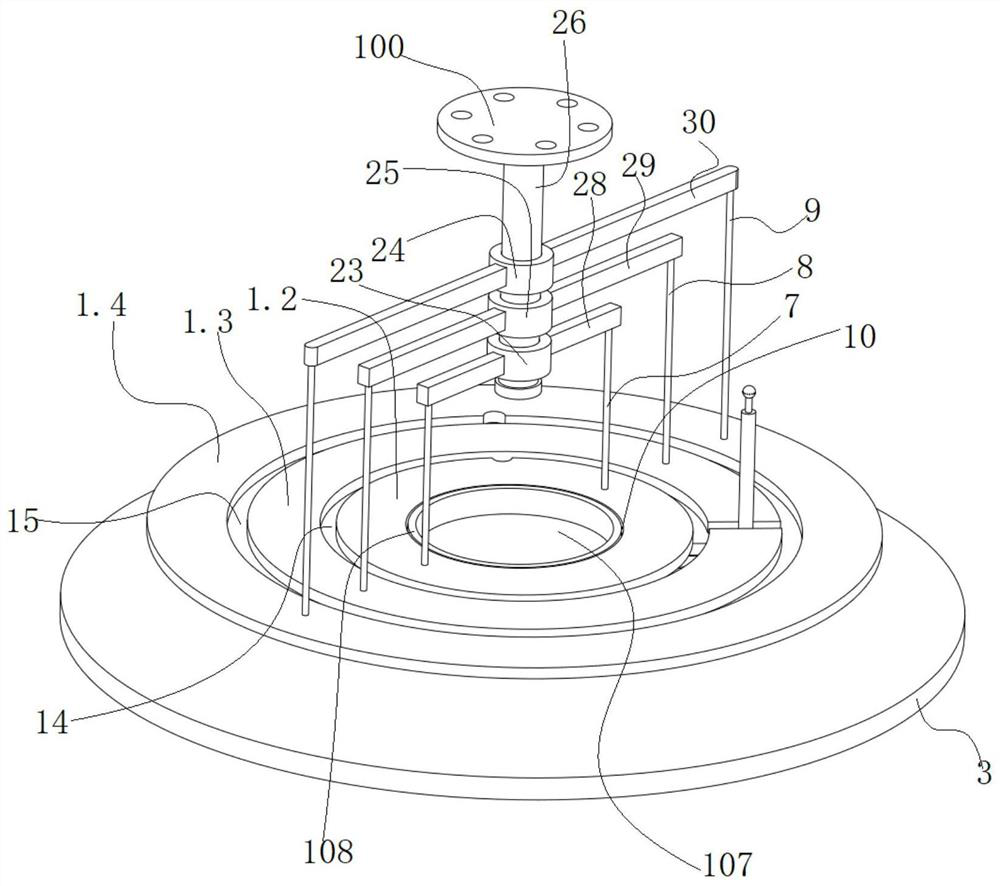 Edible fungus planting system based on rotary spray water supplementing and working method