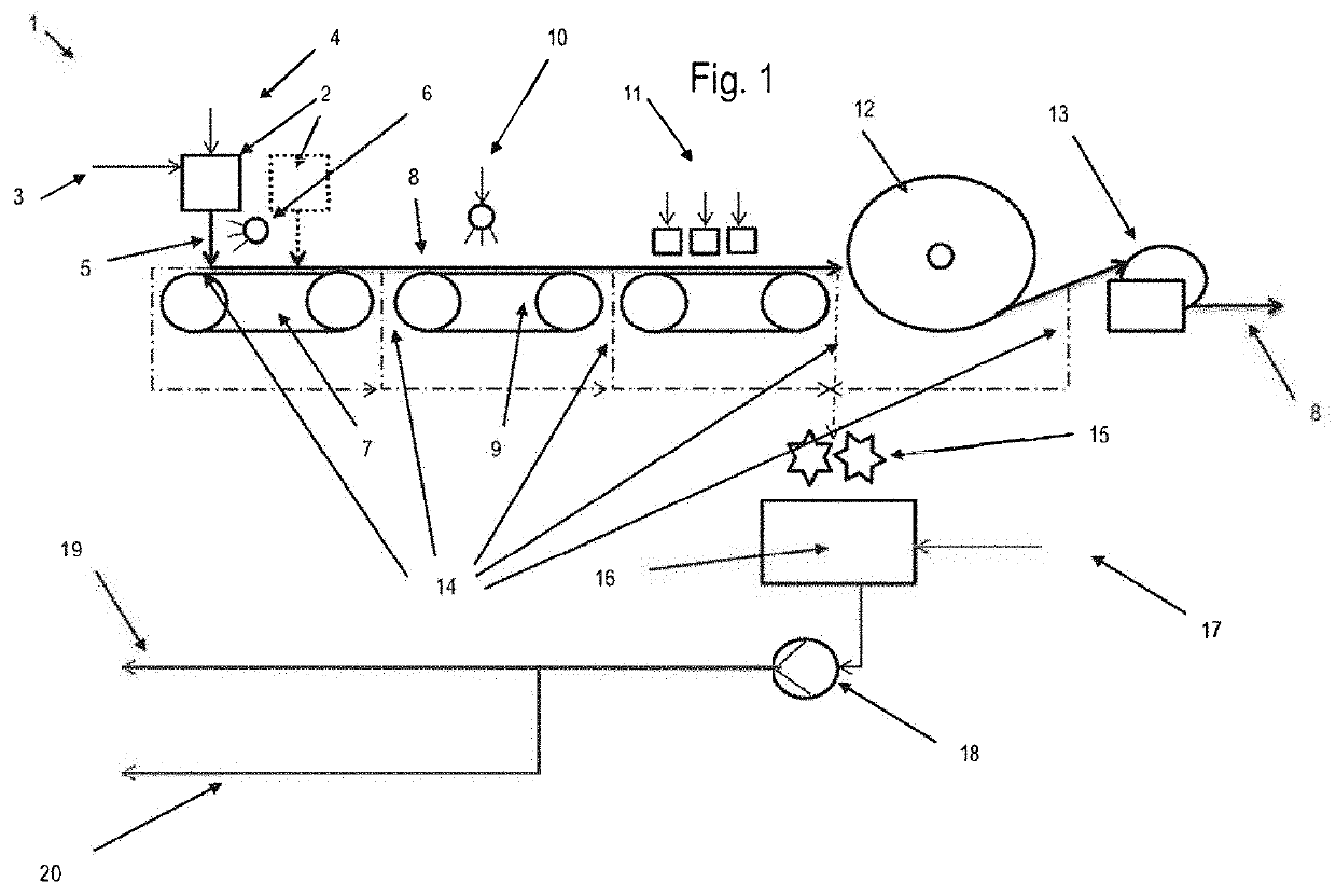 Method for recovering solvent and cellulose in the production of cellulosic spun-bonded nonwoven fabrics