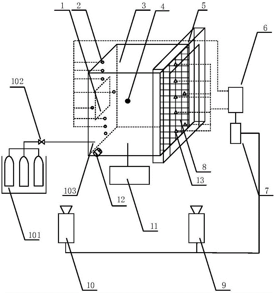 Testing apparatus of dynamic response of filler wall under combustible gas explosion