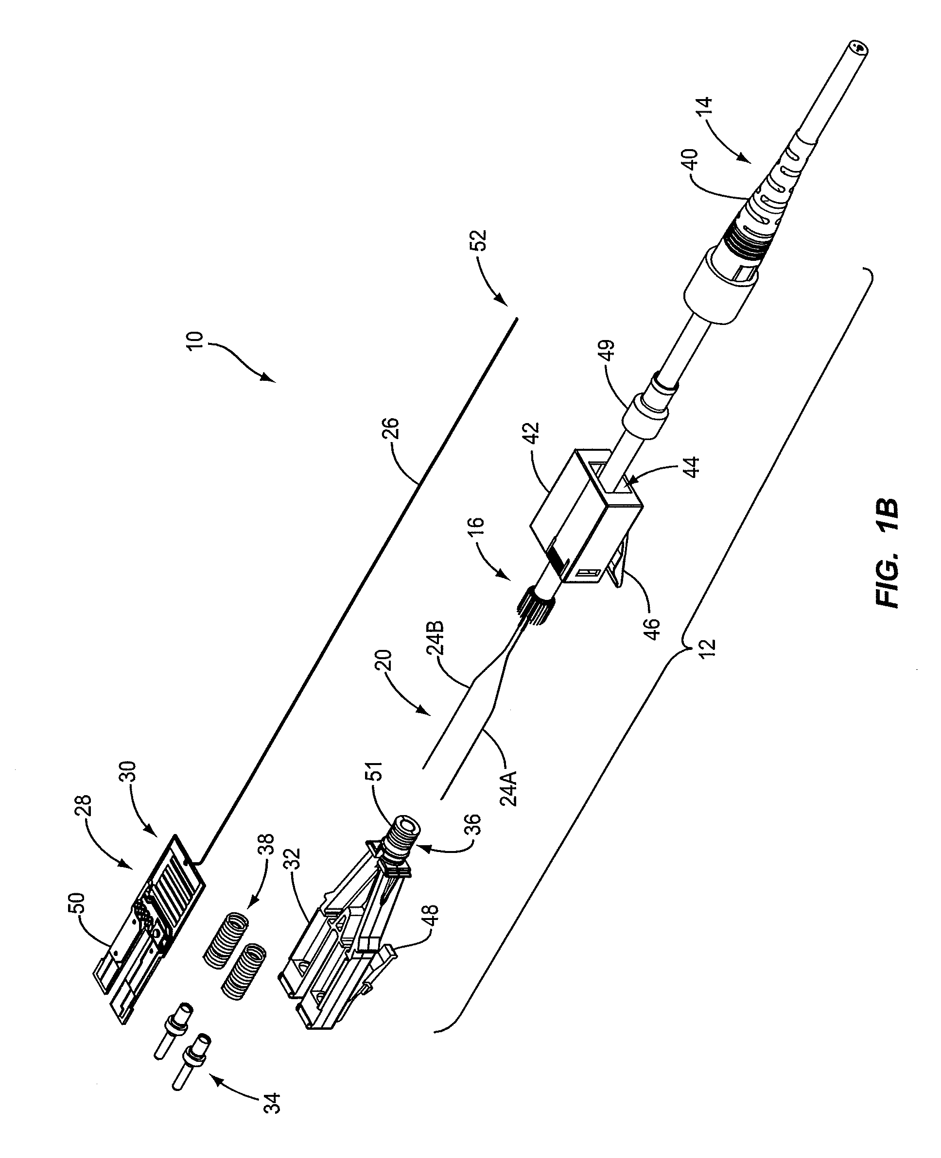 Cables and connector assemblies employing a furcation tube(s) for radio-frequency identification (RFID)-equipped connectors, and related systems and methods