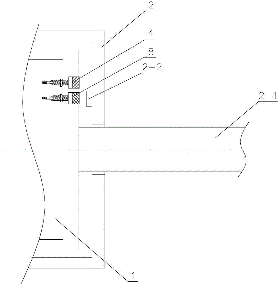 Method for measuring wind driven generator air gap through eddy current sensors