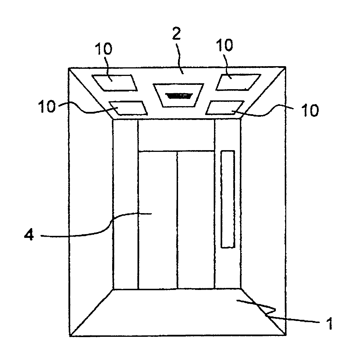 Elevator car lighting device