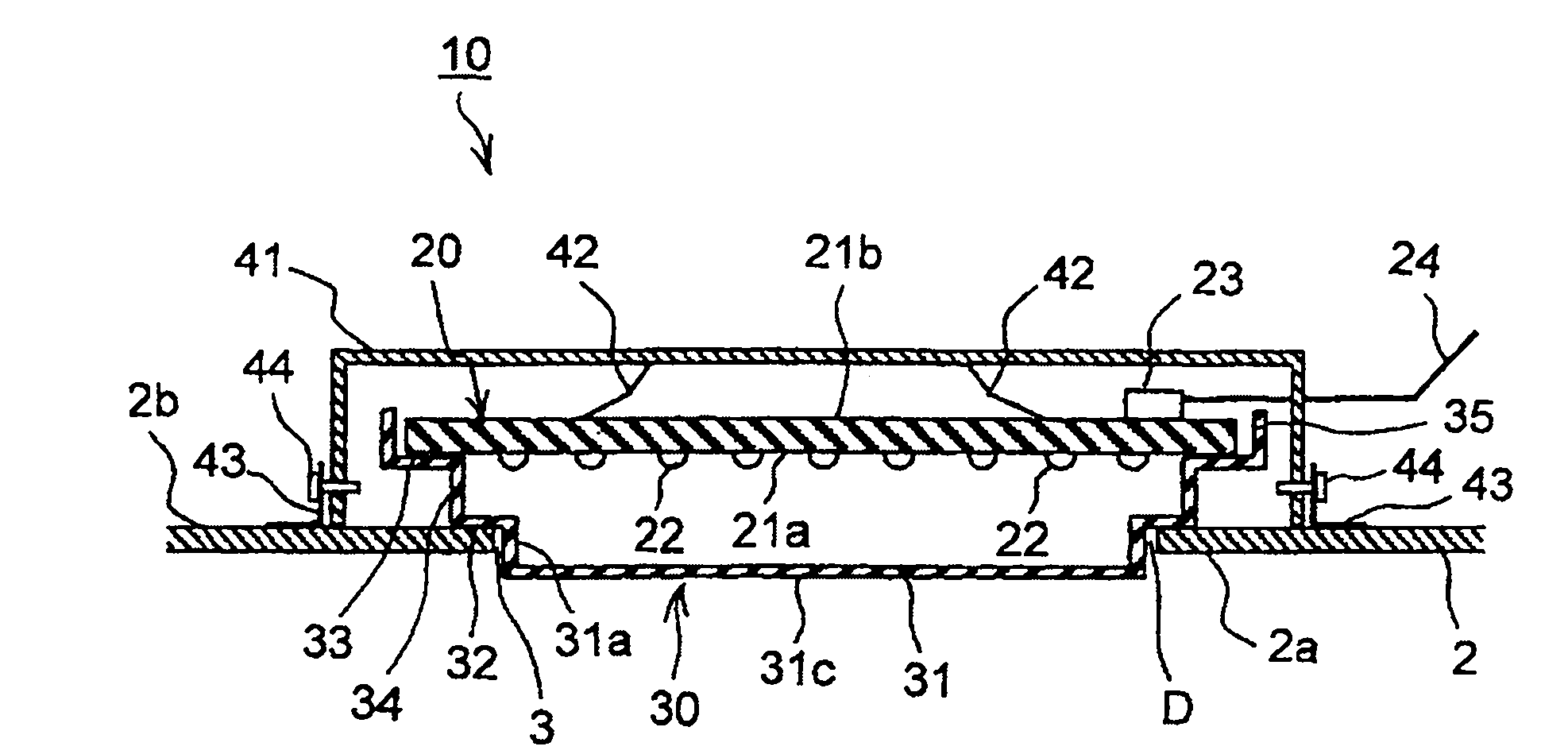 Elevator car lighting device