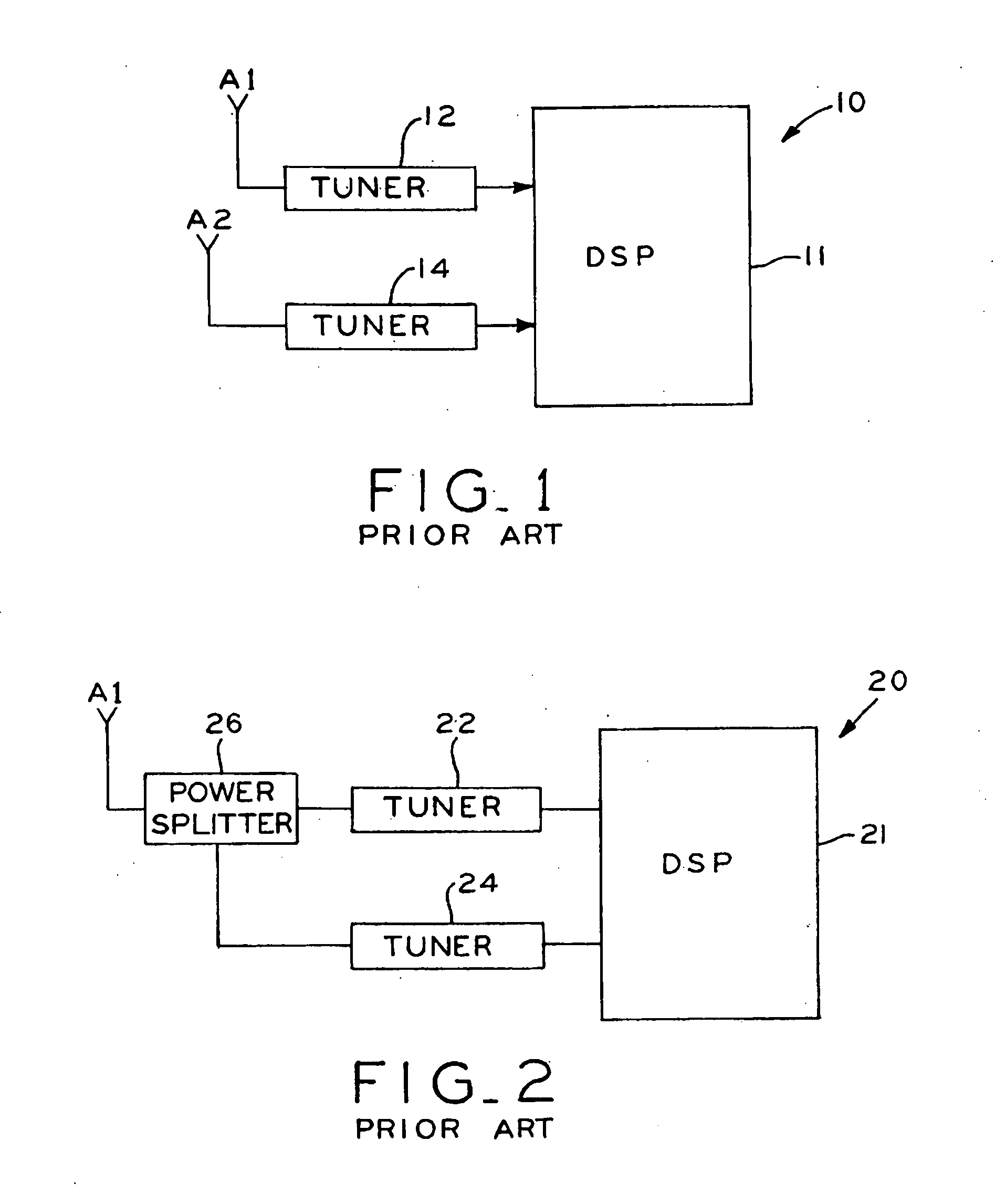 Dual tuner diversity for background processing and to reduce multipath distortion