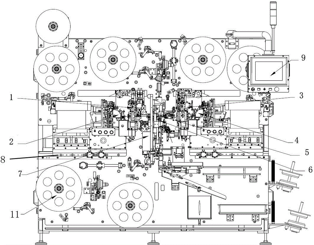 Full-automatic nail joint winding machine and element manufacturing method thereof