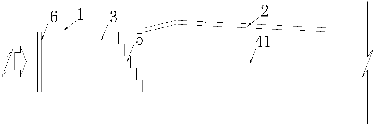 Diversion tunnel plugging structure for initial water storage and rapid plugging method of diversion tunnel