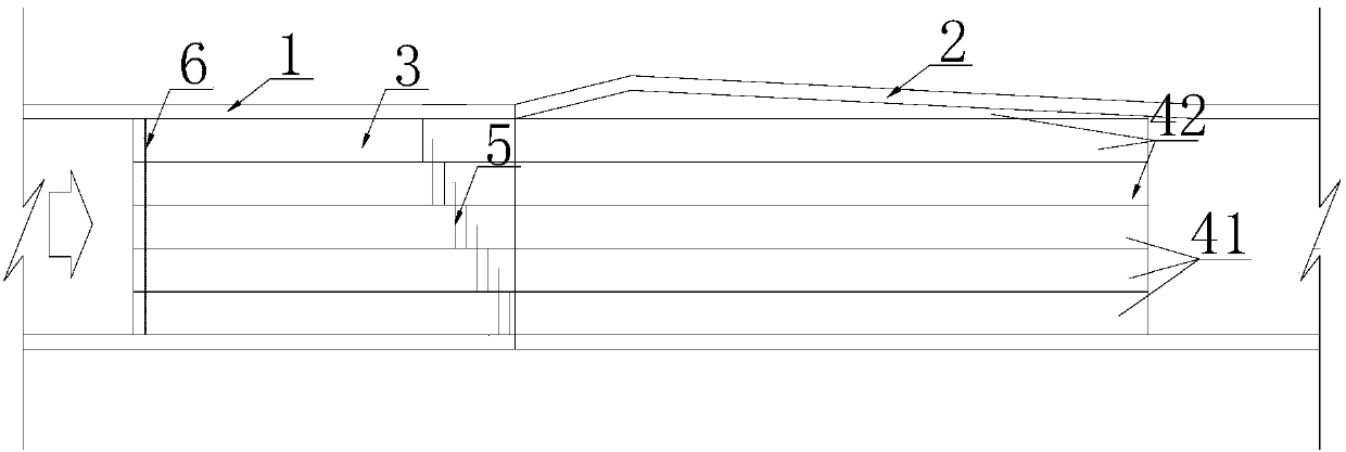 Diversion tunnel plugging structure for initial water storage and rapid plugging method of diversion tunnel