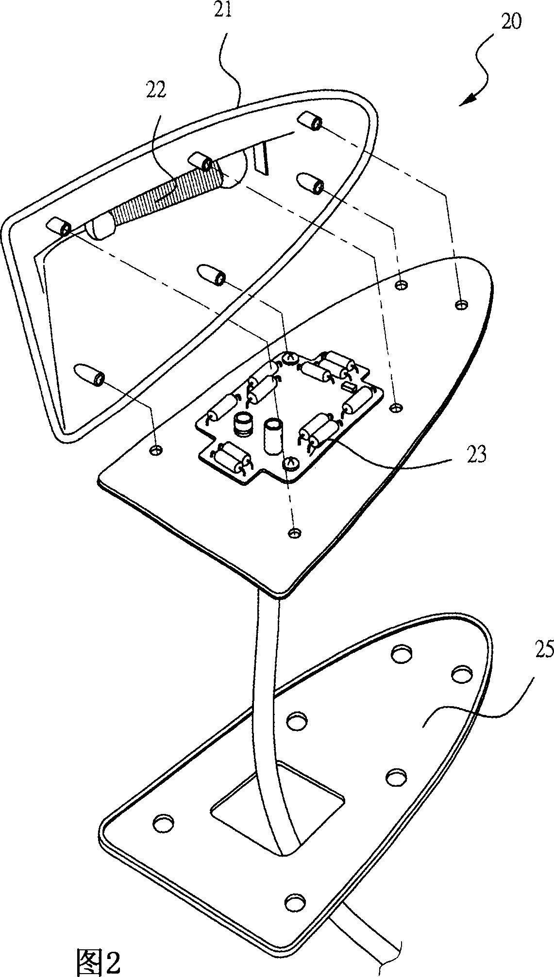 Fin antenna device of automobile radio