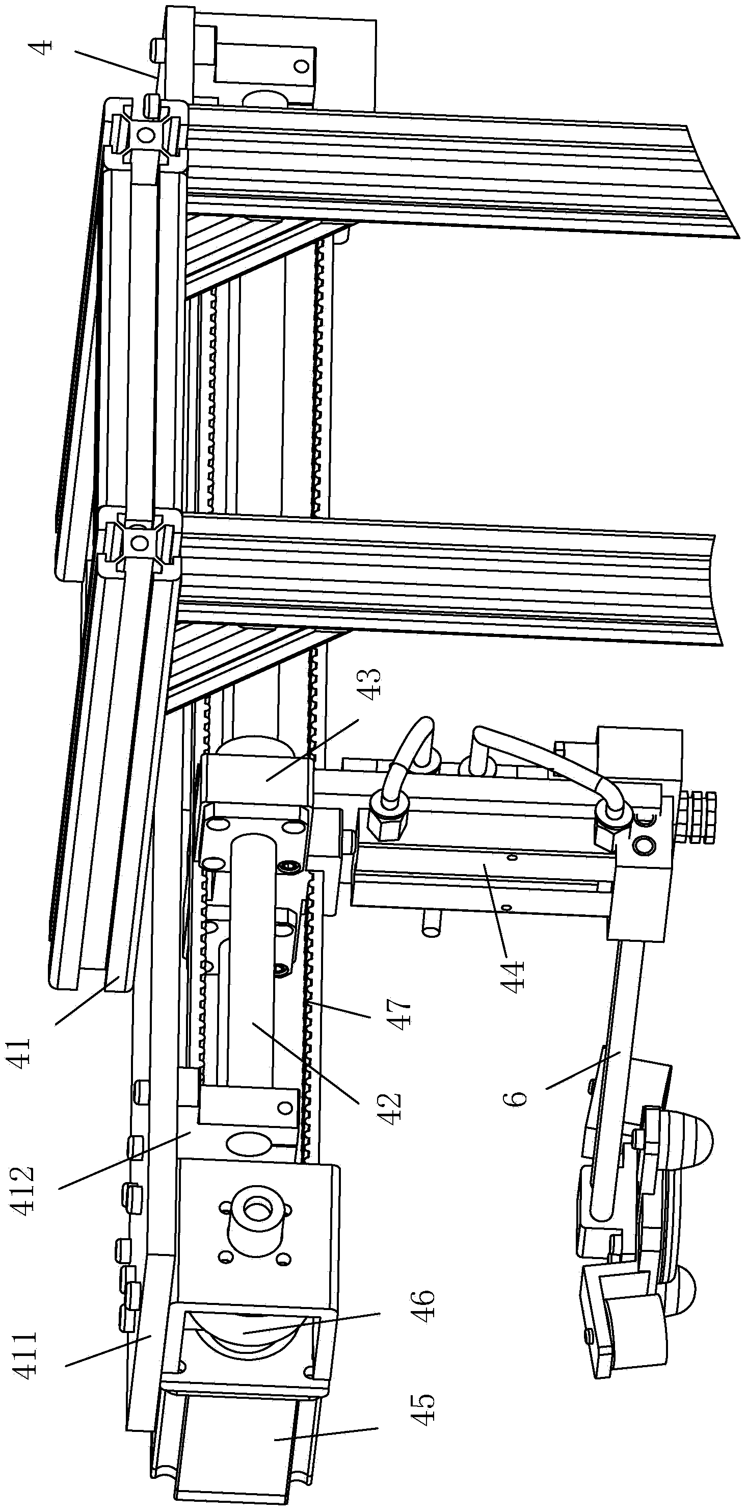 Double-stamping-station plate material conveying device