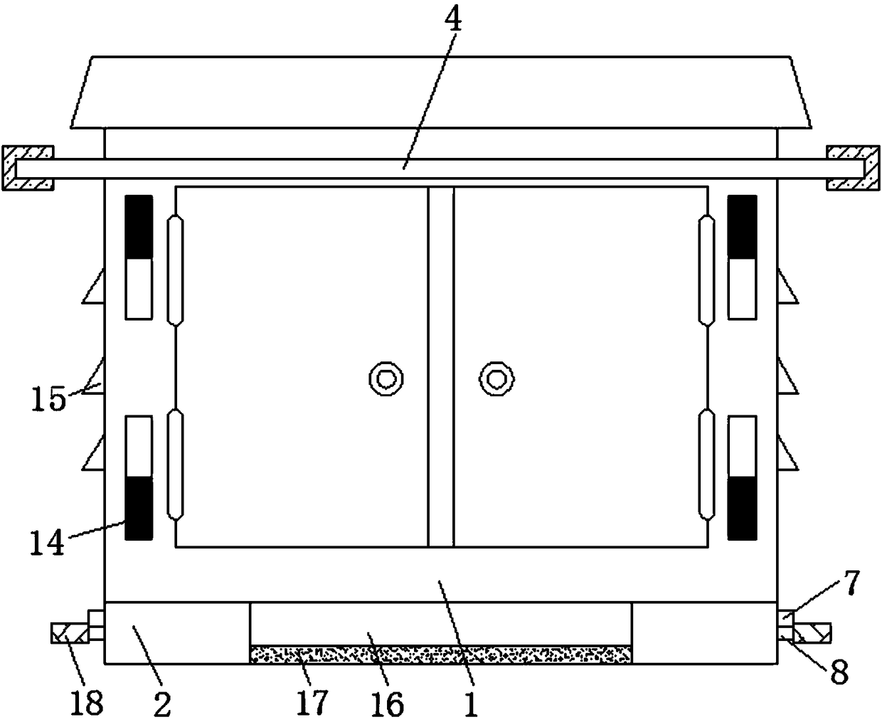 Electric power distribution cabinet convenient to move