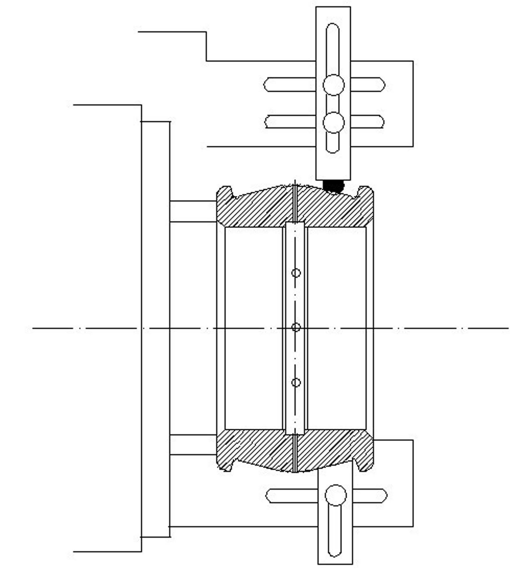 Method for machining centering roller bearing inner ring with oil hole on inside diameter