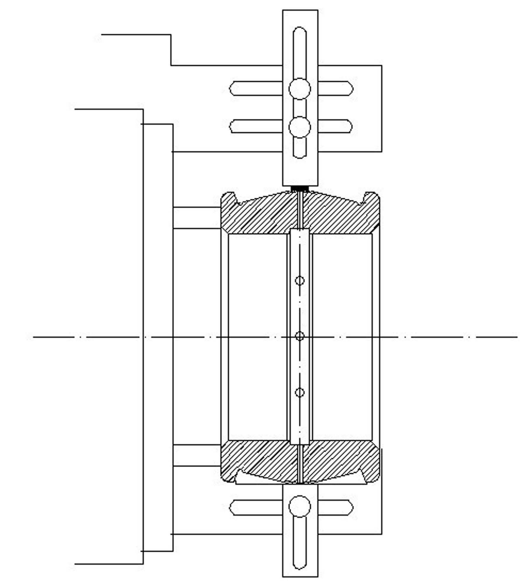 Method for machining centering roller bearing inner ring with oil hole on inside diameter