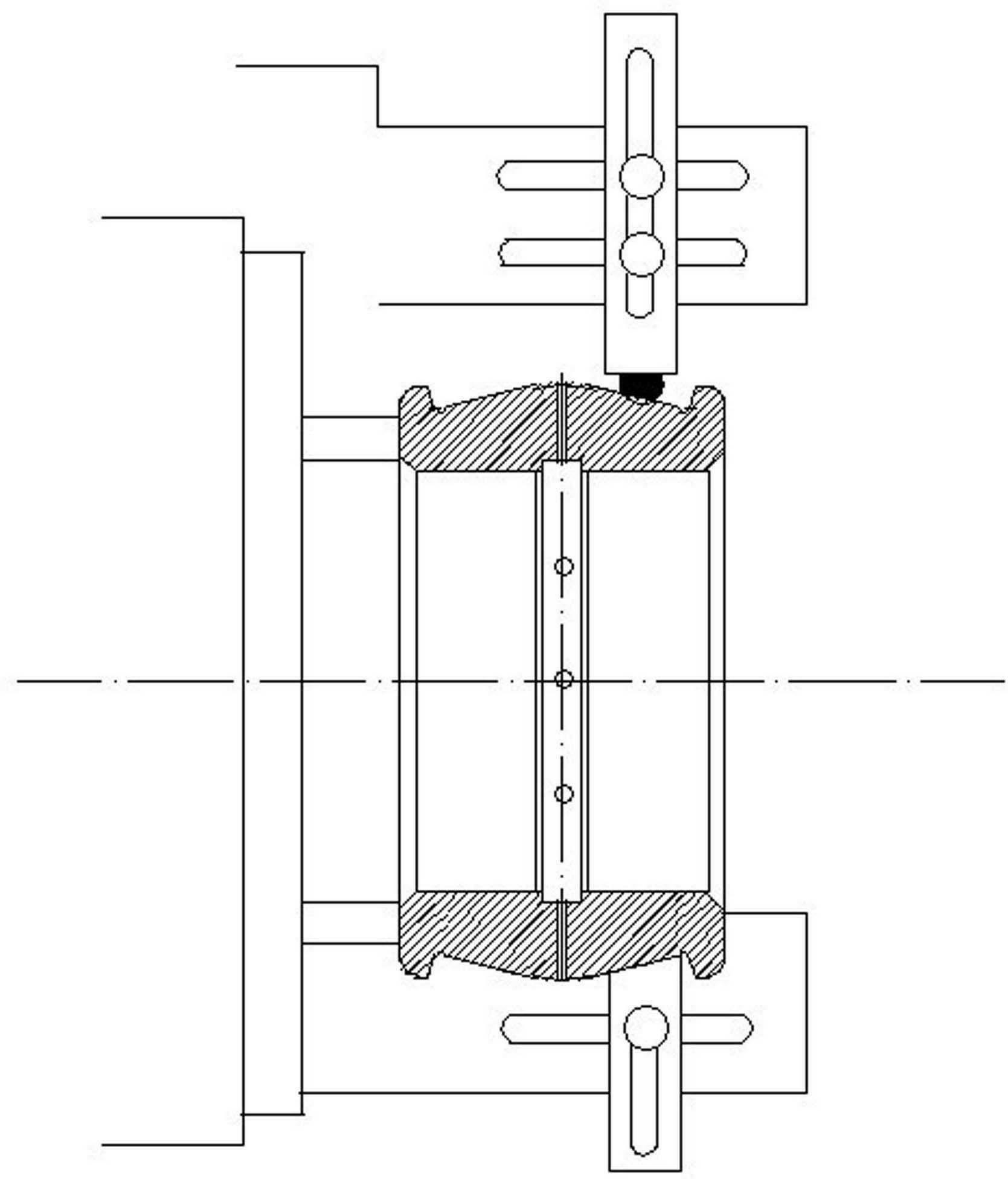 Method for machining centering roller bearing inner ring with oil hole on inside diameter