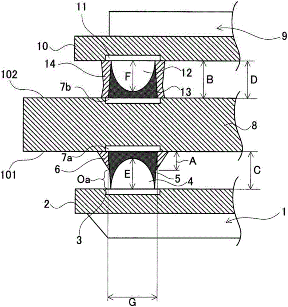 Mounting structure and method for producing mounting structure