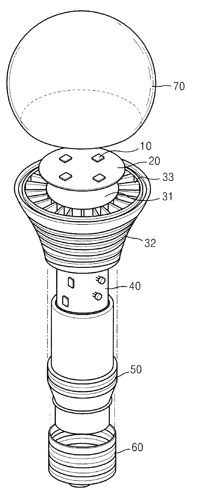 Light emitting diode (LED) lamp