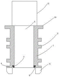 Water pipe connector insert and alloy material used for producing water pipe connector insert