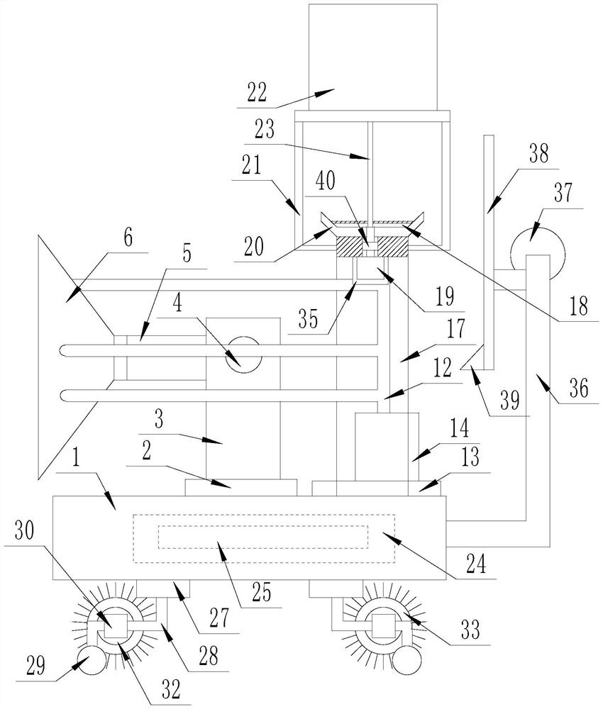 Construction site dust suppression environmental protection device