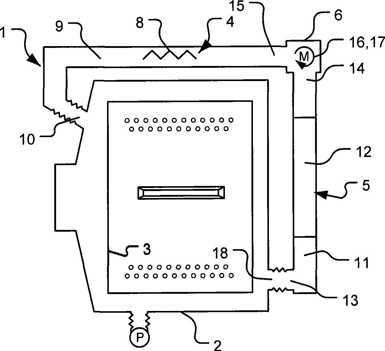 Clothing washing facility with drying program and control method thereof