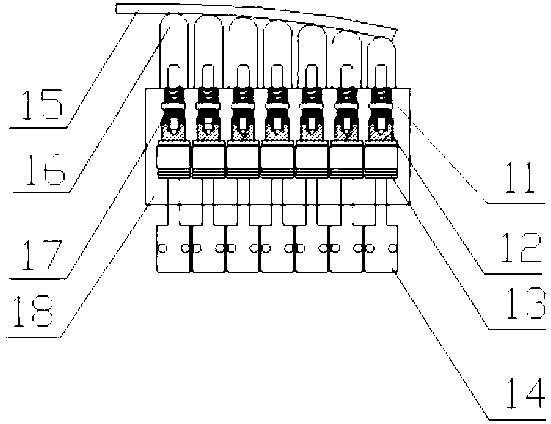 Ultrasonic-assisted vibration multi-point mold support rotary forming device