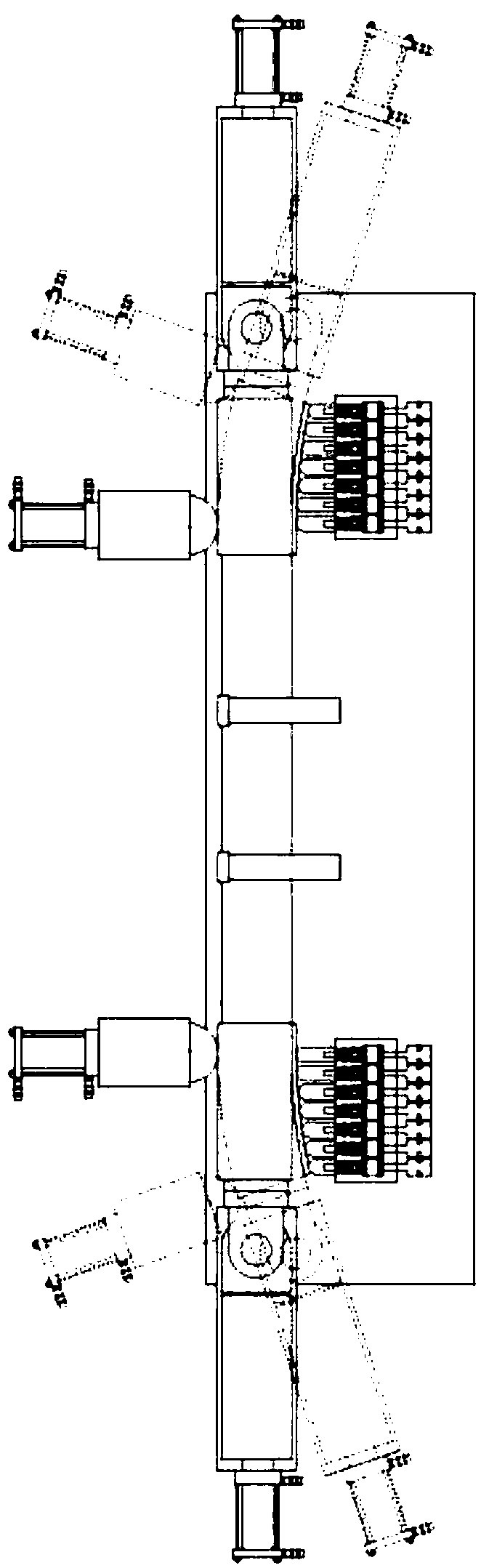 Ultrasonic-assisted vibration multi-point mold support rotary forming device