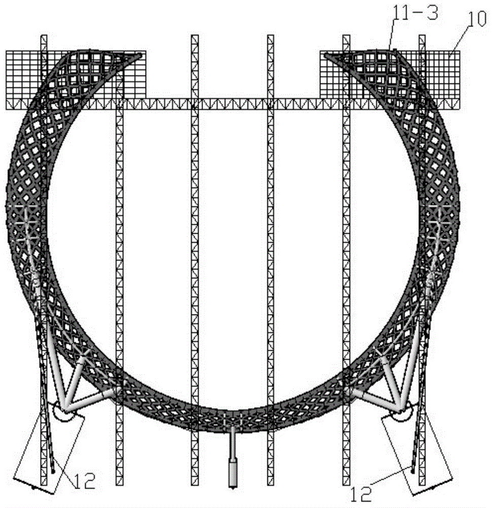 Assembling and support constructing method for wheel discs of sky wheels without axles