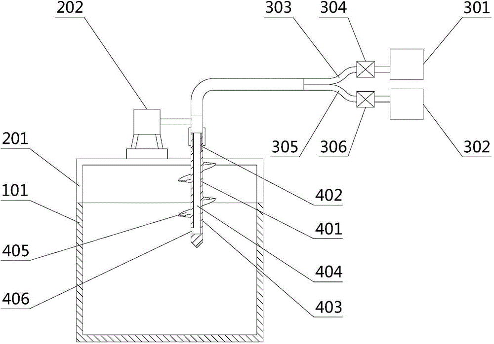 Indoor soft soil powder spraying solidifying device