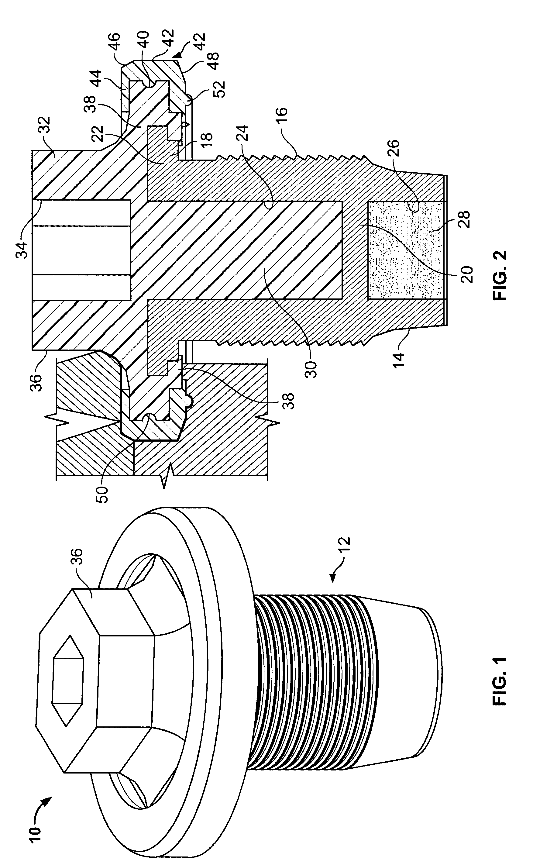 Composite drain plug