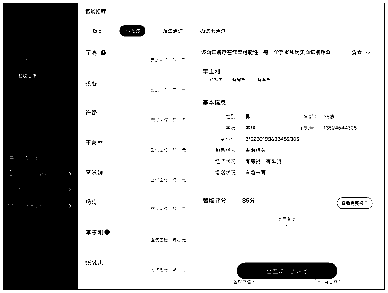 A resume screening method and device based on big data analysis