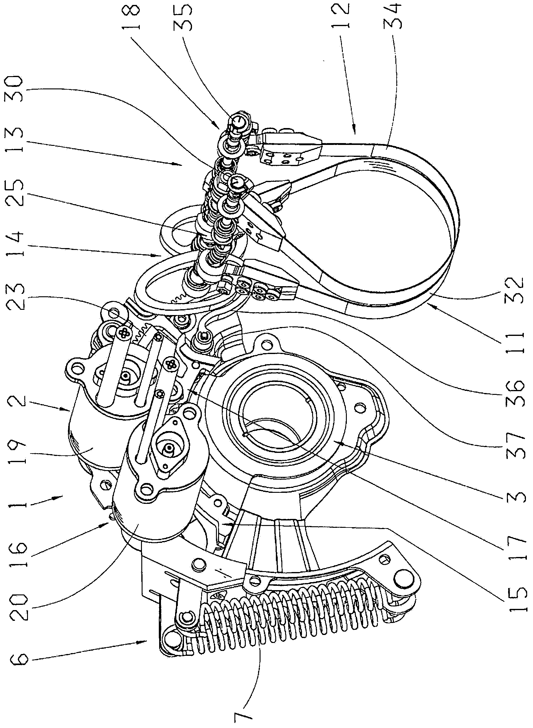 Device for changing an operating state of at least one switch element