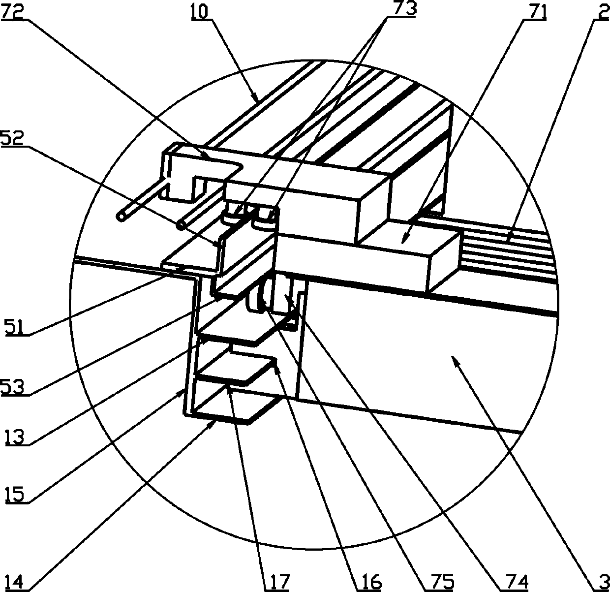 Device for automatically opening and closing flexible bellow of machine tool cover