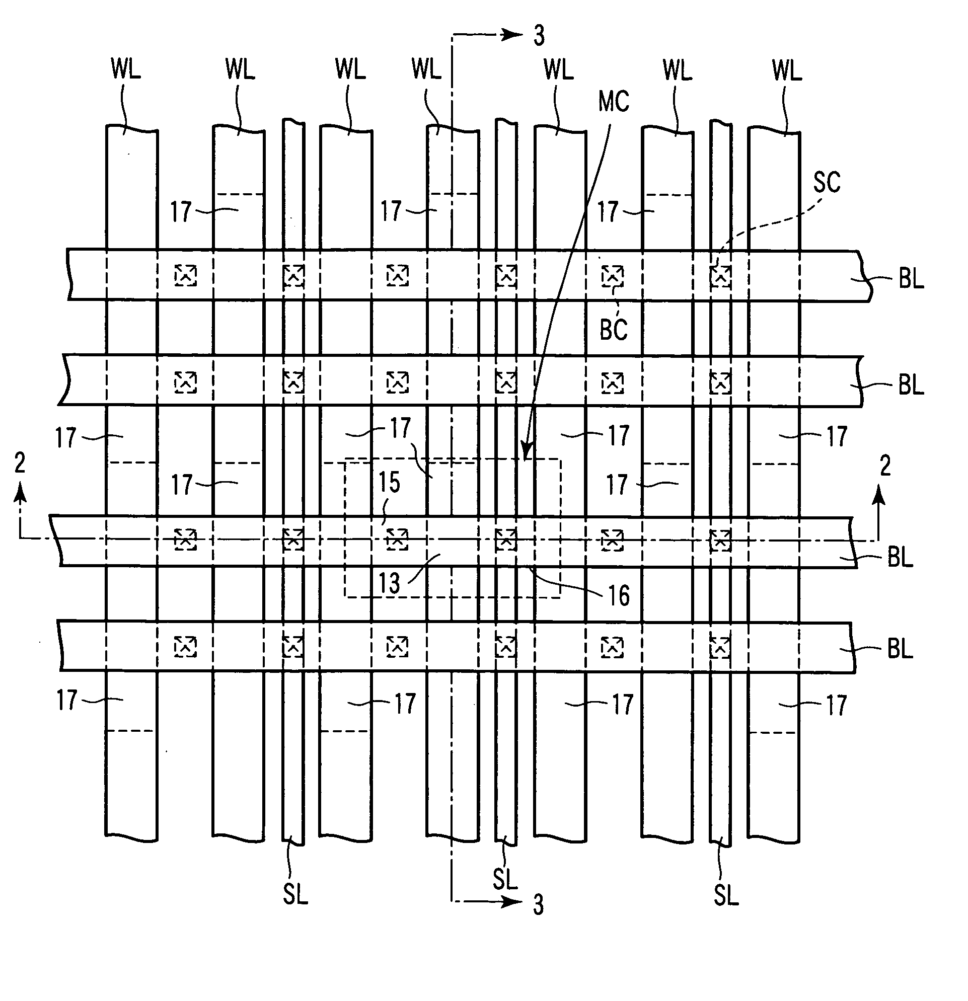 Semiconductor memory device for dynamically storing data with channel body of transistor used as storage node