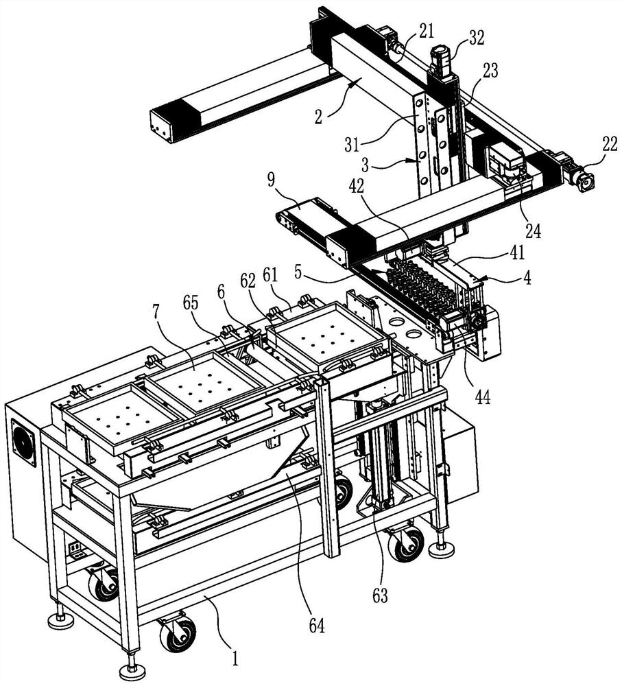 Intelligent magnetic shoe stacking system