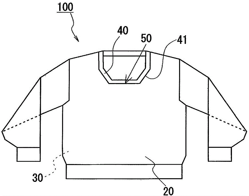 Flechage knitting method, and knitted fabric