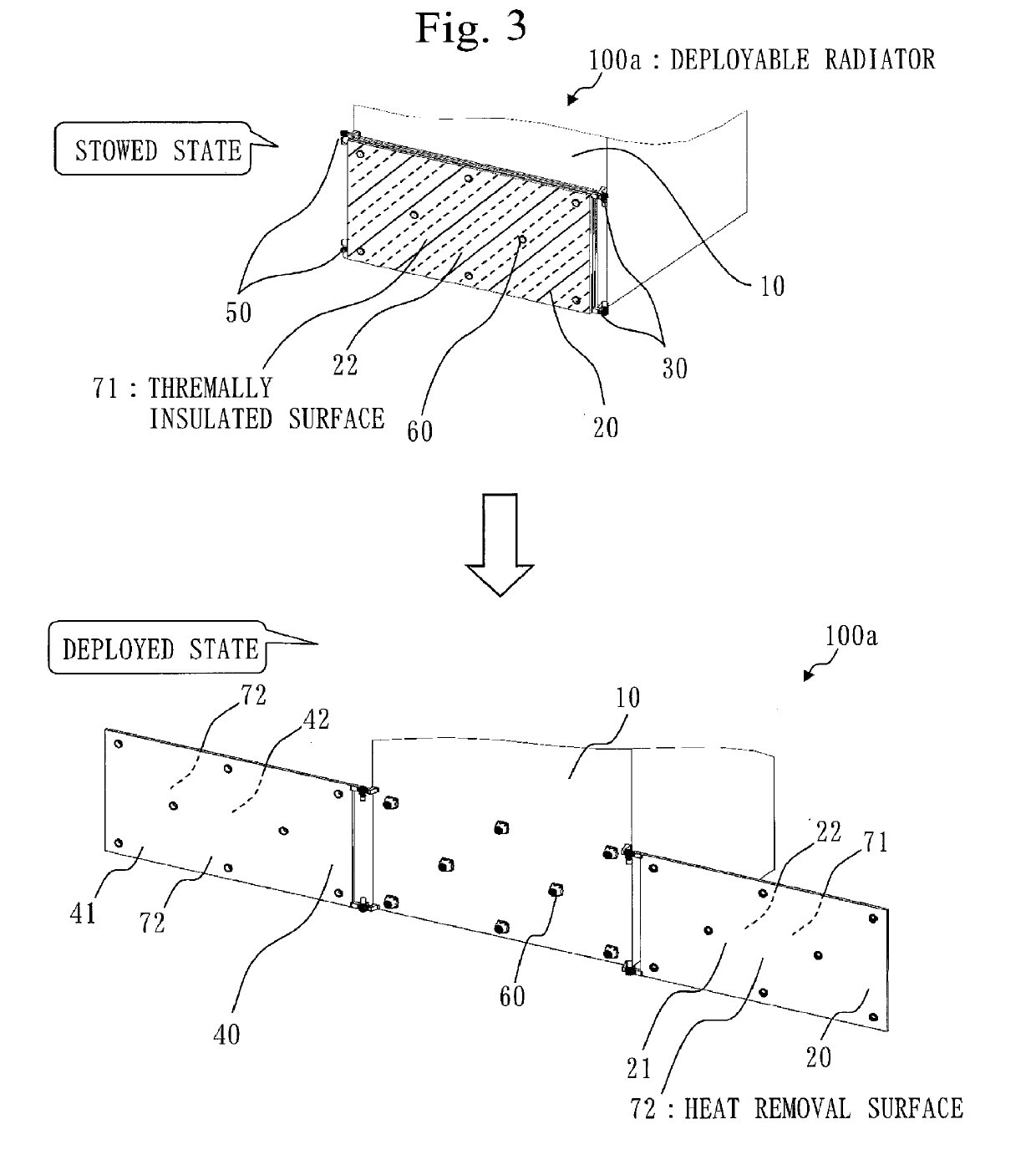 Deployable radiator