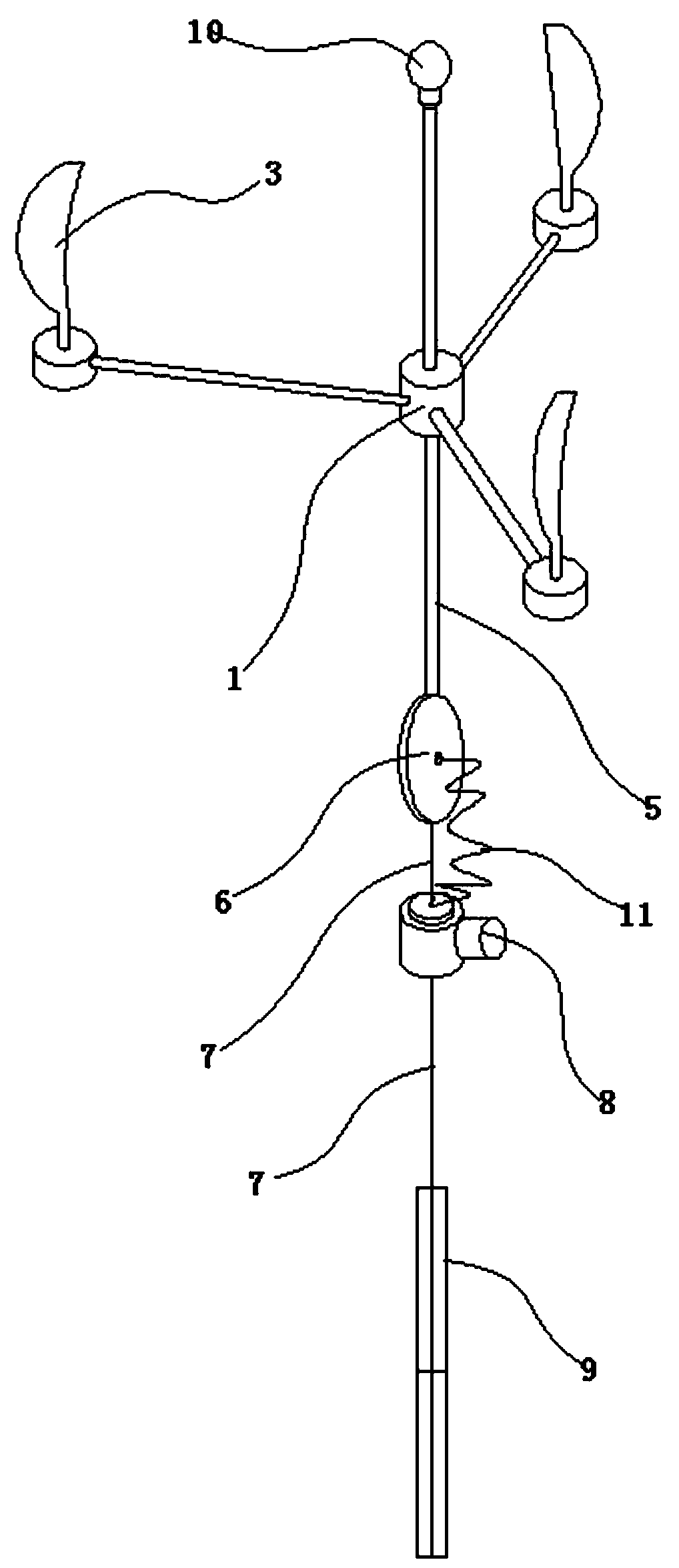 A depth-adjustable self-rotating fish finder, its use method and fish finder array composed of the same