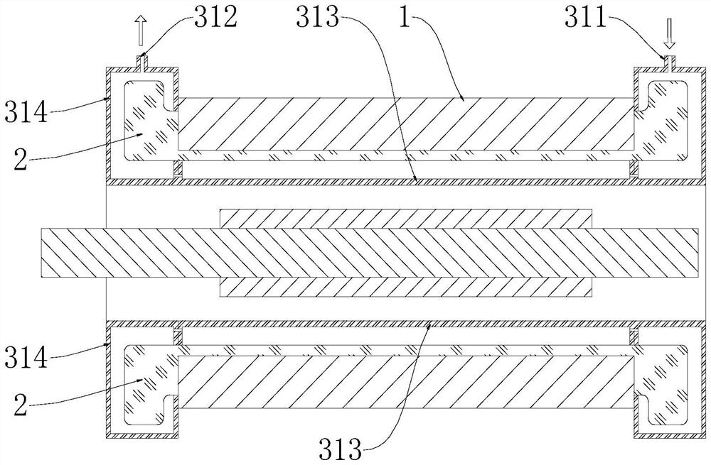 Motor stator cooling system and motor