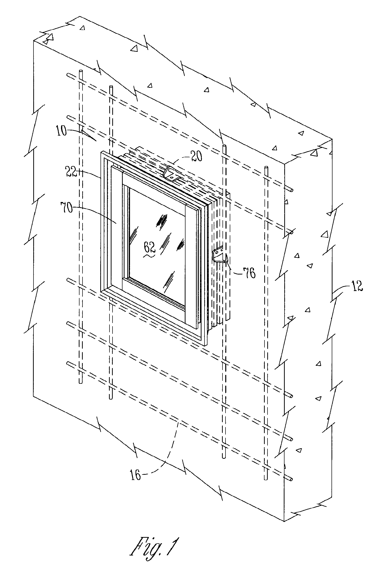 Method of installing windows into a concrete structure