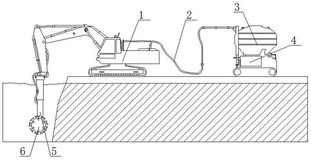 Soft soil stratum in-situ curing agent preparing and feeding equipment and curing process thereof