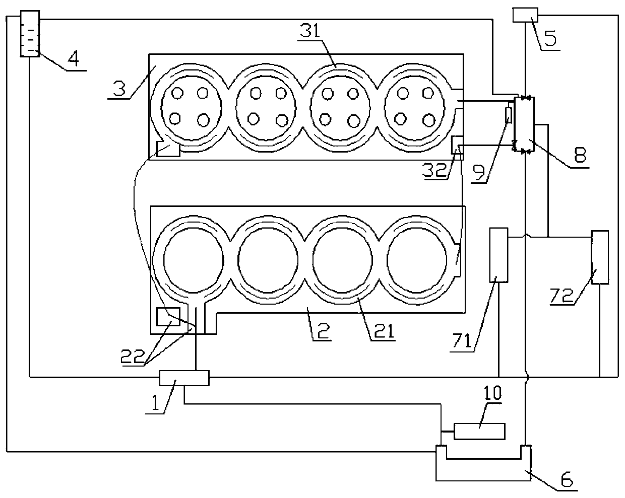 A kind of automobile engine cooling system and cooling method