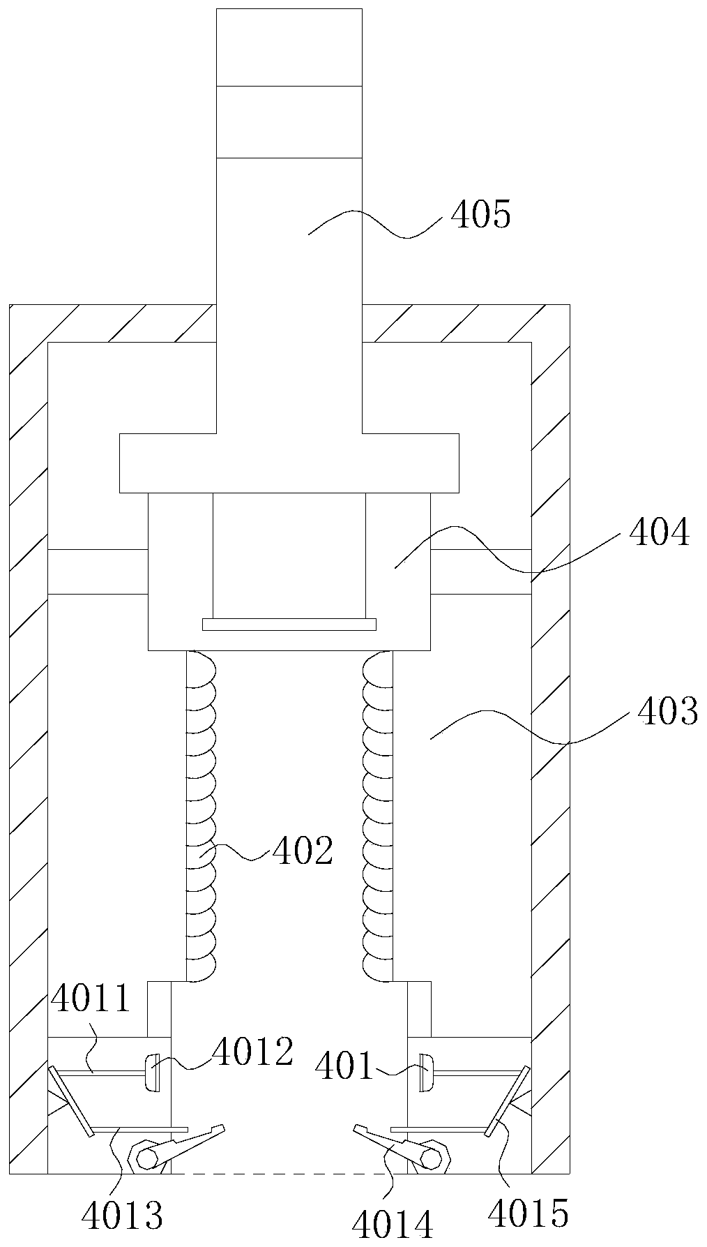 Three-core terminal fixing device