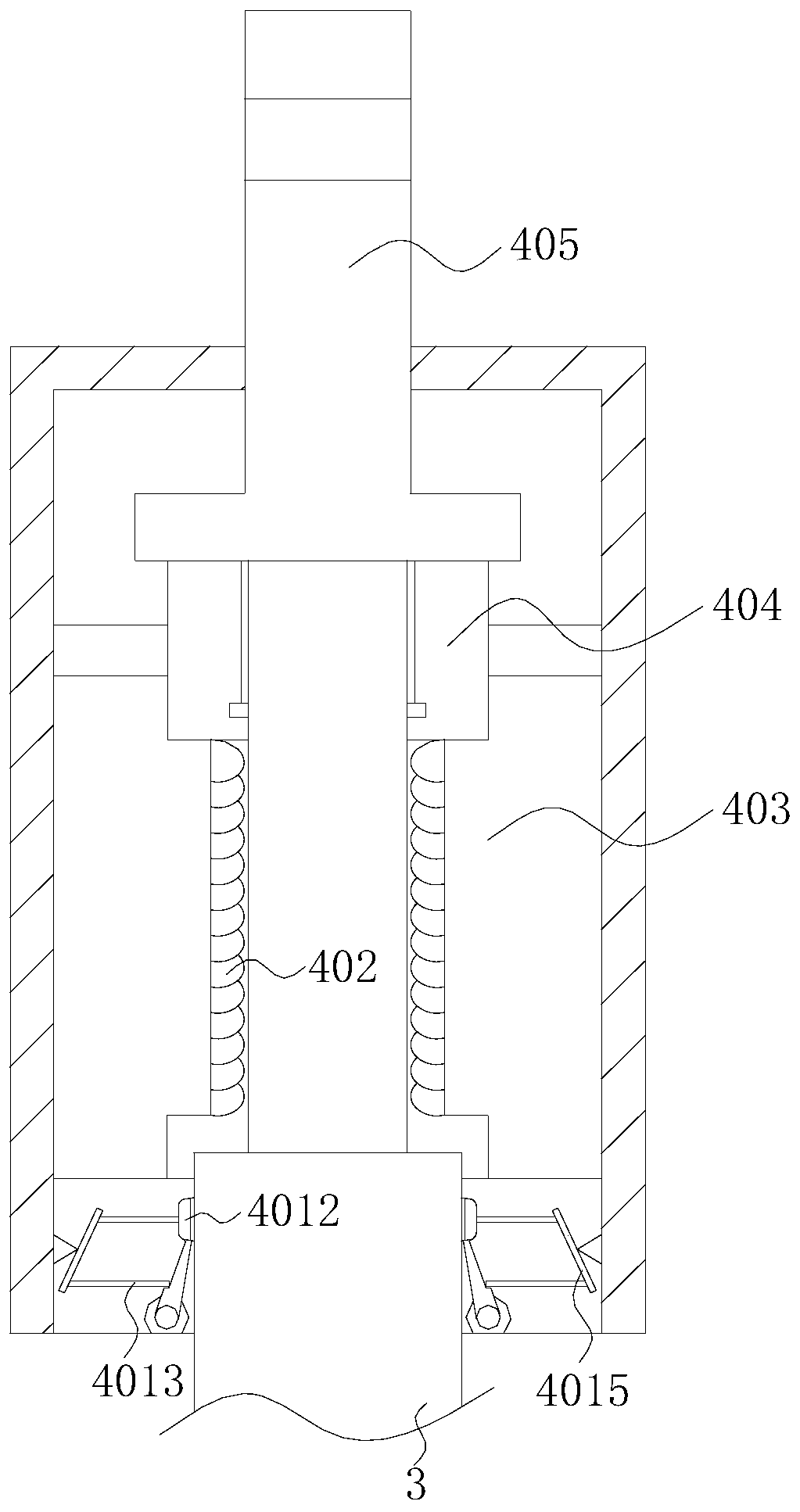 Three-core terminal fixing device