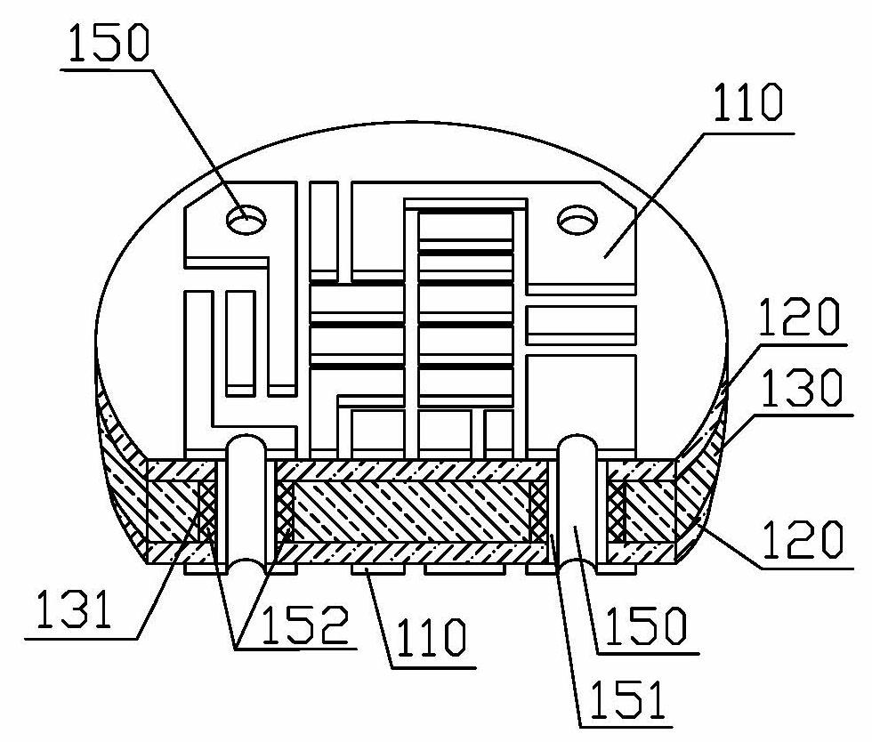 Method for manufacturing dual-layer sandwiched metal base PCB (printed circuit board) with high thermal conductivity