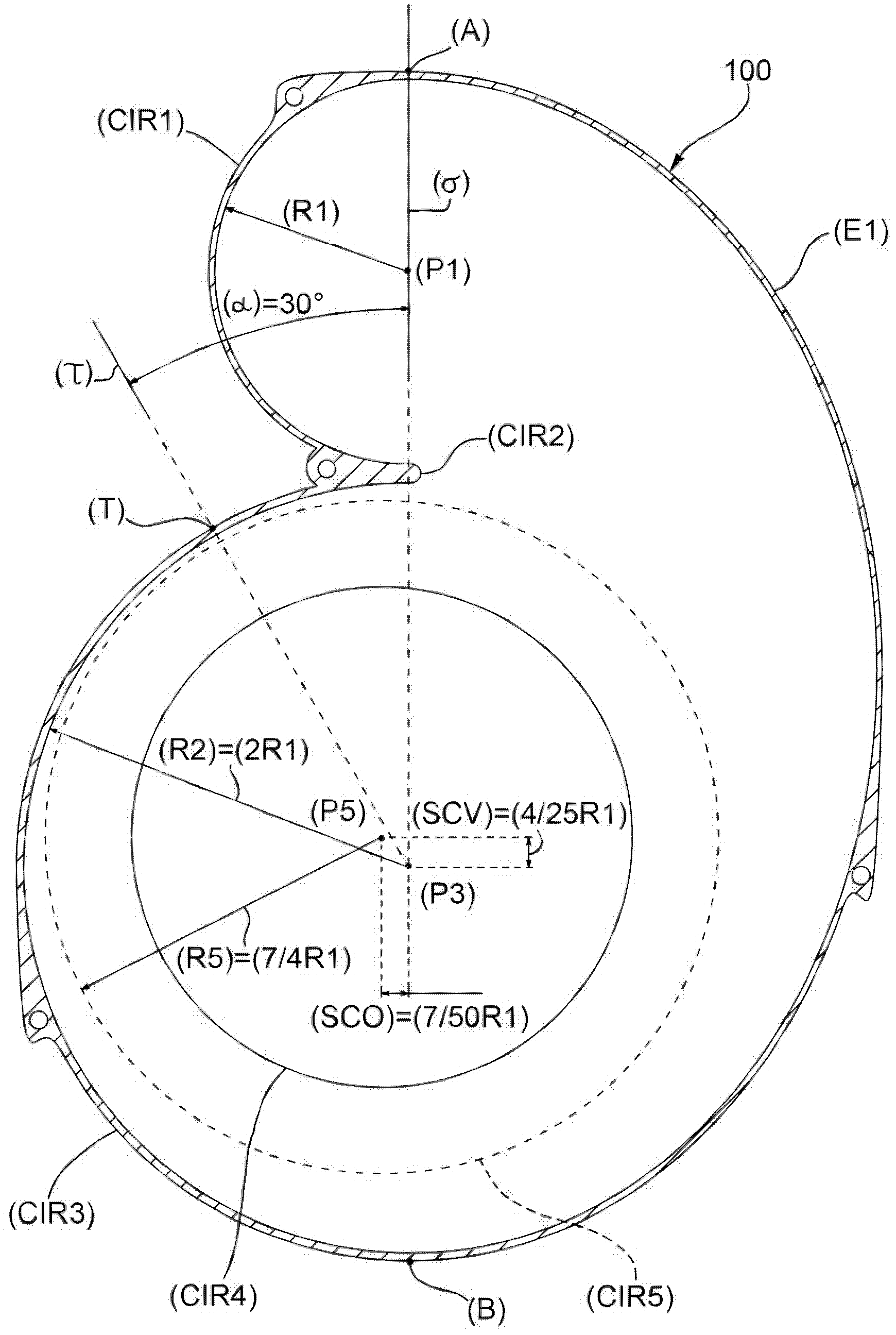 Industrial fan volute