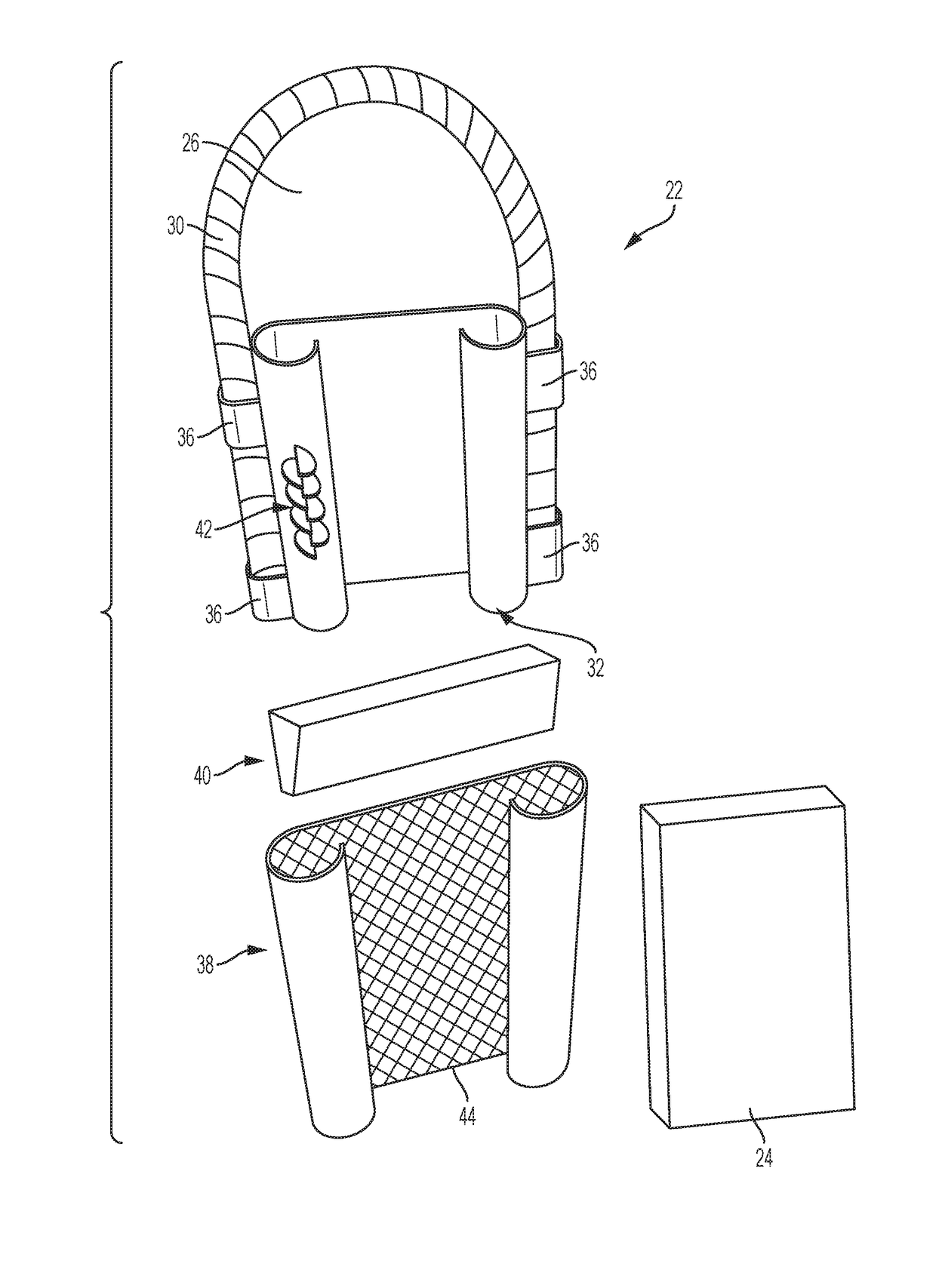 Flexible cable support grips for flat cables