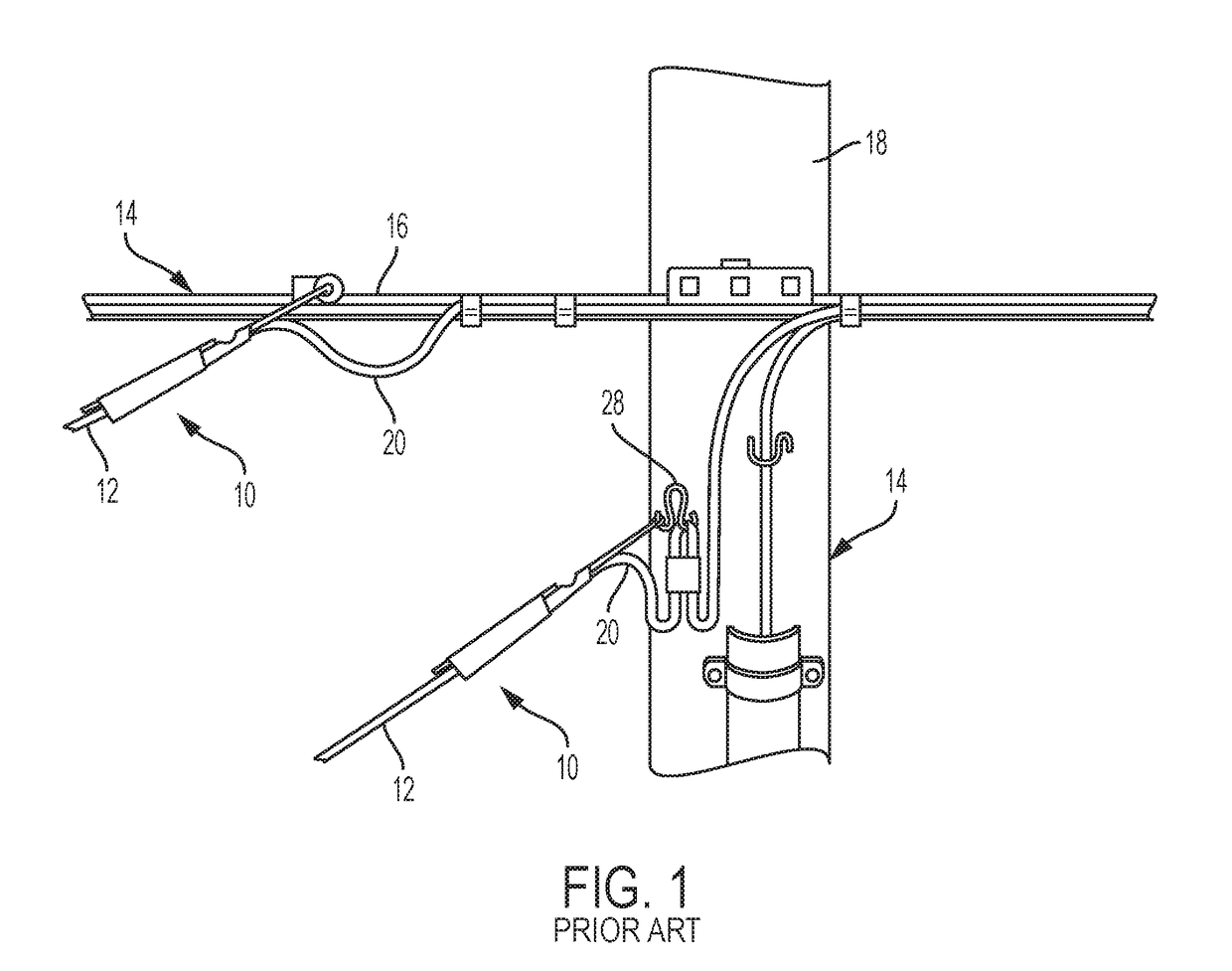 Flexible cable support grips for flat cables