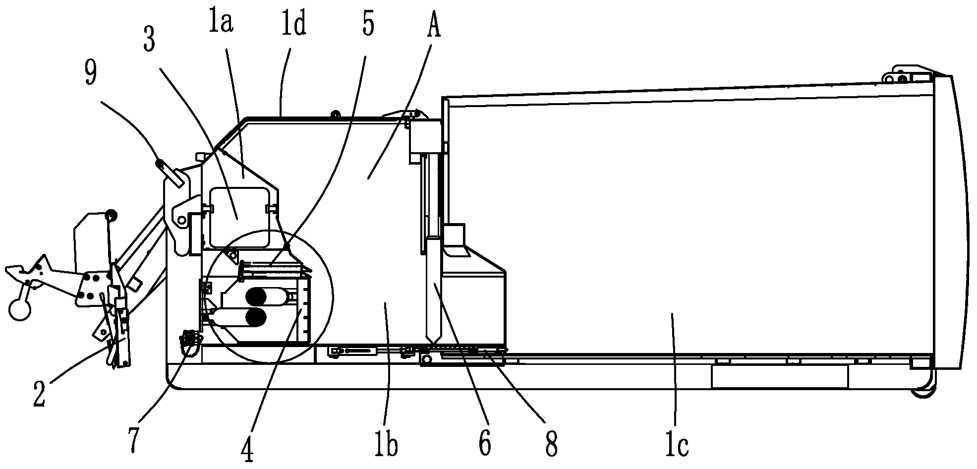 Prepressing type movable trash compactor