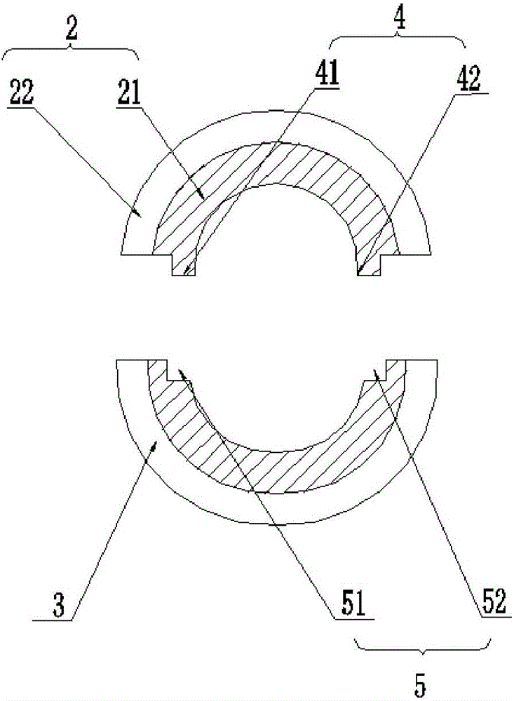 Non-cohesive soil sample filling mold of geotechnical triaxial test